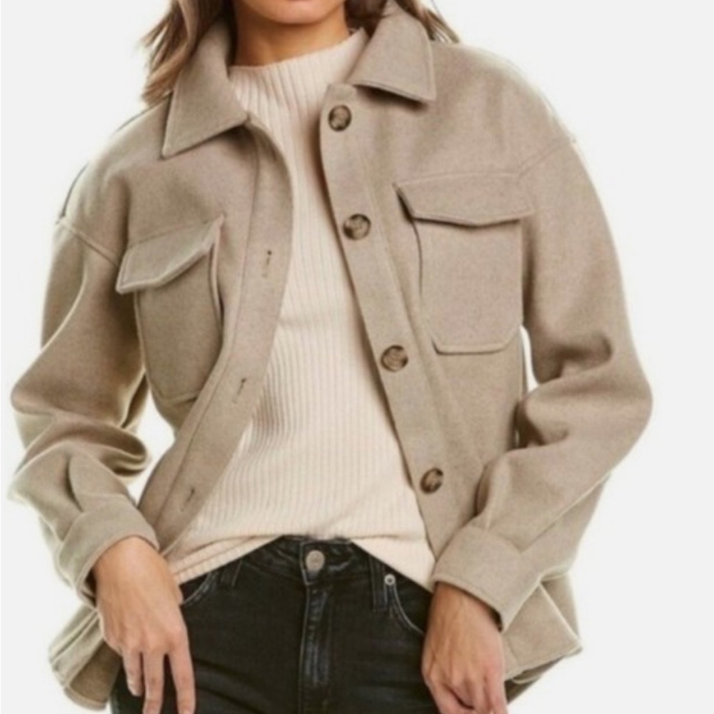 Avec Les Filles Beige Utility Jacket